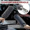 imageCar Duster Interior by TAKAVU 360 Microfiber Fingers Unbreakable Comfort Handle Lint and Scratch Free Include Microfiber Towel for Car ampamp Home Use The Best Auto Accessories GrayMicrofiber Mesh with Towel