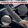imageCar Duster Interior by TAKAVU 360 Microfiber Fingers Unbreakable Comfort Handle Lint and Scratch Free Include Microfiber Towel for Car ampamp Home Use The Best Auto Accessories GrayMicrofiber Mesh with Towel