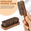 imageHorsehair Laundry Stain Brushes Set 2pcs by TAKAVU Natural Soft Bristle for Scrubbing Out Tough Stains on Delicate Fabrics Knits Cotton Leather Washable FabricsHorse Hair Bristle  2pcs