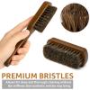 imageLeather ampamp Textile Shine Brush by TAKAVU Durable Soft Nylon Bristles Included Detailing Cleaning Brush Unique Concave Design Wood Handle for Car Interior Seat Carpet Upholstery Couch Boots ShoesHorse Hair Bristle
