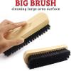 imageLeather ampamp Textile Shine Brush by TAKAVU Durable Soft Nylon Bristles Included Detailing Cleaning Brush Unique Concave Design Wood Handle for Car Interior Seat Carpet Upholstery Couch Boots ShoesNylon Bristle