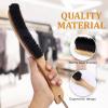 imageLint Brush for Clothes with 100 Soft Horse Hair Bristle Large Beech Wood Handle Lint Remover for Hat Pet Hair Suits Cashmere Wool Velvet Suede ShoeBlack Boar Bristle