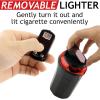 imageTAKAVU Car Ashtray 1Pack Easy Clean Up Detachable Stainless Car Ashtray with Lid Blue Led Light and Removable Lighter for Most Vehicle Cup Holder SilverRed