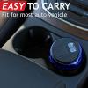 imageTAKAVU Car Ashtray 1Pack Easy Clean Up Detachable Stainless Car Ashtray with Lid Blue Led Light and Removable Lighter for Most Vehicle Cup Holder SilverBlue