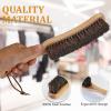 imageTAKAVU Clothes Brush Pack 2 100 Black Boar ampamp Horse Hair Bristle Beech Wood Handle Lint Remover for Clothes Suits Cashmere Wool Cotton Synthetic Fabrics