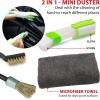 imageTAKAVU Complete Car Detailing Kit 12pc  Detail Brushes Wire Brushes Vent Duster ampamp Microfiber Towel for Wheels Interior Exterior Engine Bay ampamp Motorcycle CleaningComplete Car Detailing Brush Kit