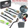 imageTAKAVU Complete Car Detailing Kit 12pc  Detail Brushes Wire Brushes Vent Duster ampamp Microfiber Towel for Wheels Interior Exterior Engine Bay ampamp Motorcycle CleaningComplete Car Detailing Brush Kit