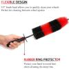 imageTAKAVU Master Wheel ampamp Tire Brush Easy Reach Wheel and Rim Detailing Brush Long Soft Bristle Car Tire Brush Wheel Scrub Brush Multipurpose use for Wheels Rims Exhaust Tips Motorcycles BlueRed  Black