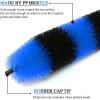 imageTAKAVU Master Wheel ampamp Tire Brush Easy Reach Wheel and Rim Detailing Brush Long Soft Bristle Car Tire Brush Wheel Scrub Brush Multipurpose use for Wheels Rims Exhaust Tips Motorcycles BlueBlue  Black