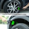 imageTAKAVU Master Wheel ampamp Tire Brush Easy Reach Wheel and Rim Detailing Brush Long Soft Bristle Car Tire Brush Wheel Scrub Brush Multipurpose use for Wheels Rims Exhaust Tips Motorcycles BlueGreen  Black