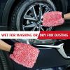 imageTAKAVU New Car Wash Mitt 2 Pack Premium Cyclone Microfiber Washing Gloves Holds Tons of Sudsy Water for Effective Washing Machine Washable Lint Free Scratch Free Green ampamp WhiteWhite Red