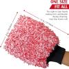 imageTAKAVU New Car Wash Mitt 2 Pack Premium Cyclone Microfiber Washing Gloves Holds Tons of Sudsy Water for Effective Washing Machine Washable Lint Free Scratch Free Green ampamp WhiteWhite Red
