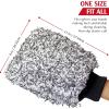 imageTAKAVU New Car Wash Mitt 2 Pack Premium Cyclone Microfiber Washing Gloves Holds Tons of Sudsy Water for Effective Washing Machine Washable Lint Free Scratch Free Green ampamp WhiteBlack