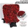 imageTAKAVU New Car Wash Mitt 2 Pack Premium Cyclone Microfiber Washing Gloves Holds Tons of Sudsy Water for Effective Washing Machine Washable Lint Free Scratch Free Green ampamp WhiteRed