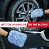 imageTAKAVU New Car Wash Mitt 2 Pack Premium Cyclone Microfiber Washing Gloves Holds Tons of Sudsy Water for Effective Washing Machine Washable Lint Free Scratch Free Green ampamp WhiteBlue  White