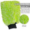 imageTAKAVU New Car Wash Mitt 2 Pack Premium Cyclone Microfiber Washing Gloves Holds Tons of Sudsy Water for Effective Washing Machine Washable Lint Free Scratch Free Green ampamp WhiteGreen