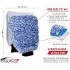 imageTAKAVU New Car Wash Mitt 2 Pack Premium Cyclone Microfiber Washing Gloves Holds Tons of Sudsy Water for Effective Washing Machine Washable Lint Free Scratch Free Green ampamp WhiteBlue  White