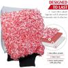 imageTAKAVU New Car Wash Mitt 2 Pack Premium Cyclone Microfiber Washing Gloves Holds Tons of Sudsy Water for Effective Washing Machine Washable Lint Free Scratch Free Green ampamp WhiteWhite Red