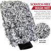 imageTAKAVU New Car Wash Mitt 2 Pack Premium Cyclone Microfiber Washing Gloves Holds Tons of Sudsy Water for Effective Washing Machine Washable Lint Free Scratch Free Green ampamp WhiteBlack