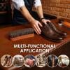 imageTAKAVU Shoe Shine Brushes Kit 4PCS  100 Soft Horsehair Bristles Brush Polish Applicator Crepe Suede Shoes Brush Microfiber Buffing Cloth for Shoes Leather Boot Cloth BagShoe Brush 67 inches