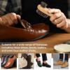 imageTAKAVU Shoe Shine Brushes Kit 4PCS  100 Soft Horsehair Bristles Brush Polish Applicator Crepe Suede Shoes Brush Microfiber Buffing Cloth for Shoes Leather Boot Cloth BagShoe Polishing Applicator