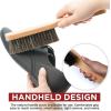 imageTAKAVU Shoe Shine Brushes Kit 4PCS  100 Soft Horsehair Bristles Brush Polish Applicator Crepe Suede Shoes Brush Microfiber Buffing Cloth for Shoes Leather Boot Cloth BagShoe Brush 102 inches