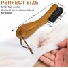 imageTAKAVU Stain Brush Laundry Brush for Stain Removal Natural Horse Hair Cleaning Brush with Ergonomic Handle Suitable for Delicate Fabrics Without Damage Perfect Laundry Shoes Boots HomeBlack Boar Bristle
