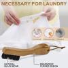imageTAKAVU Stain Brush Laundry Brush for Stain Removal Natural Horse Hair Cleaning Brush with Ergonomic Handle Suitable for Delicate Fabrics Without Damage Perfect Laundry Shoes Boots HomeBlack Boar Bristle