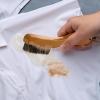 imageTAKAVU Stain Brush Laundry Brush for Stain Removal Natural Horse Hair Cleaning Brush with Ergonomic Handle Suitable for Delicate Fabrics Without Damage Perfect Laundry Shoes Boots HomeHorse Hair Bristle