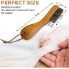 imageTAKAVU Stain Brush Laundry Brush for Stain Removal Natural Horse Hair Cleaning Brush with Ergonomic Handle Suitable for Delicate Fabrics Without Damage Perfect Laundry Shoes Boots Home2pcs Horse Hair Bristle