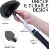 imageTAKAVU Windshield Window Cleaner Tool Extendable LongReach Handle Unique Pivoting Triangular Head 3 Washable Reusable Microfiber Bonnets Car ampamp Home Inside Interior Exterior Use  Lint Free RedBlack  Grey
