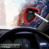 imageTAKAVU Windshield Window Cleaner Tool Extendable LongReach Handle Unique Pivoting Triangular Head 3 Washable Reusable Microfiber Bonnets Car ampamp Home Inside Interior Exterior Use  Lint Free RedBlack  Red