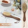 imageTakavu Boar Bristle Cat Hair Brush Gentle Grooming Brush with Natural Bristles and Wooden Handle for Sensitive Skin Pet Cleaning Supplies Keeping Your Cats Fur Hair Coat Healthy and ShinyWhite Boar Bristle