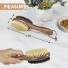 imageTakavu Boar Bristle Cat Hair Brush Gentle Grooming Brush with Natural Bristles and Wooden Handle for Sensitive Skin Pet Cleaning Supplies Keeping Your Cats Fur Hair Coat Healthy and ShinyDouble Side Brush