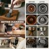 imageTakavu Coffee Grinder Cleaning Brush Barista Brush with Black Boar Bristle Espresso Machine Cleaner Tool Brista Dusting Accessories Used on Group Heads Shower Screen Portafilter Scoop TamperKit