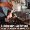 imageTakavu Coffee Grinder Cleaning Brush Barista Brush with Black Boar Bristle Espresso Machine Cleaner Tool Brista Dusting Accessories Used on Group Heads Shower Screen Portafilter Scoop TamperBlack Boar Bristle