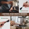 imageTakavu Coffee Grinder Cleaning Brush Barista Brush with Black Boar Bristle Espresso Machine Cleaner Tool Brista Dusting Accessories Used on Group Heads Shower Screen Portafilter Scoop TamperKit