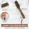 imageTakavu Horsehair Laundry Stain Brush Set 2 Pack  Soft Bristle Spot Cleaner for Delicate Fabrics Clothes PreWash Gentle Garment Care ToolHorse Hair
