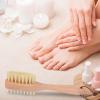 imageTakavu Nail Brush Pure Boar Bristles Natural Wood Handle Nail Cleaning Brush for Scrubbing Fingernail Toenail Hand Feet Dual Sided for Regular Manicure Nail Care HygieneWhite Boar Bristle