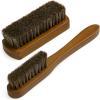 imageLeather ampamp Textile Shine Brush by TAKAVU Durable Soft Nylon Bristles Included Detailing Cleaning Brush Unique Concave Design Wood Handle for Car Interior Seat Carpet Upholstery Couch Boots ShoesHorse Hair Bristle