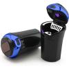 imageTAKAVU Car Ashtray 1Pack Easy Clean Up Detachable Stainless Car Ashtray with Lid Blue Led Light and Removable Lighter for Most Vehicle Cup Holder SilverBlue