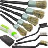 imageTAKAVU Complete Car Detailing Kit 12pc  Detail Brushes Wire Brushes Vent Duster ampamp Microfiber Towel for Wheels Interior Exterior Engine Bay ampamp Motorcycle CleaningComplete Car Detailing Brush Kit