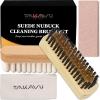 imageTAKAVU Premium Suede ampamp Nubuck Cleaning Kit  Crepe Brush Brass Bristle Brush Microfiber Towel Cloth Cleaning Block Eraser for Shoes Boots