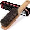 imageTAKAVU Shoe Shine Brushes Kit 4PCS  100 Soft Horsehair Bristles Brush Polish Applicator Crepe Suede Shoes Brush Microfiber Buffing Cloth for Shoes Leather Boot Cloth BagShoe Brush 102 inches