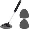 imageTAKAVU Windshield Window Cleaner Tool Extendable LongReach Handle Unique Pivoting Triangular Head 3 Washable Reusable Microfiber Bonnets Car ampamp Home Inside Interior Exterior Use  Lint Free RedBlack  Grey