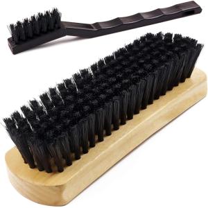 imageLeather ampamp Textile Shine Brush by TAKAVU Durable Soft Nylon Bristles Included Detailing Cleaning Brush Unique Concave Design Wood Handle for Car Interior Seat Carpet Upholstery Couch Boots ShoesNylon Bristle