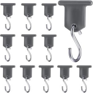 imageTAKAVU Awning Hooks 12pcs Stainless Steel ampamp Plastic Storage Hook for RV Camper Camping Indoor Outdoor Decor 15lbs Weight Capacity12