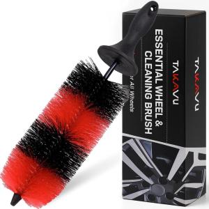 imageTAKAVU Master Wheel ampamp Tire Brush Easy Reach Wheel and Rim Detailing Brush Long Soft Bristle Car Tire Brush Wheel Scrub Brush Multipurpose use for Wheels Rims Exhaust Tips Motorcycles BlueRed  Big Brush