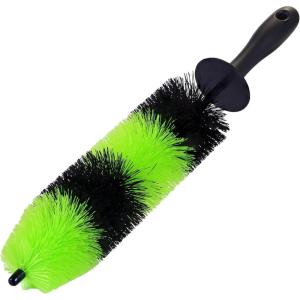 imageTAKAVU Master Wheel ampamp Tire Brush Easy Reach Wheel and Rim Detailing Brush Long Soft Bristle Car Tire Brush Wheel Scrub Brush Multipurpose use for Wheels Rims Exhaust Tips Motorcycles BlueGreen  Black