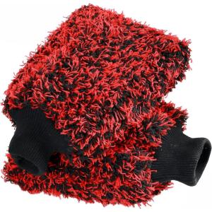 imageTAKAVU New Car Wash Mitt 2 Pack Premium Cyclone Microfiber Washing Gloves Holds Tons of Sudsy Water for Effective Washing Machine Washable Lint Free Scratch Free Green ampamp WhiteRed